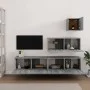 TV-Möbel-Set 4 Stück Sonoma grau Sperrholz von vidaXL, TV-Möbel - Ref: Foro24-3114652, Preis: 125,78 €, Rabatt: %