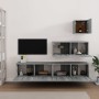 TV-Möbel-Set 4 Stück Sonoma grau Sperrholz von vidaXL, TV-Möbel - Ref: Foro24-3114652, Preis: 126,59 €, Rabatt: %