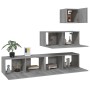 TV-Möbel-Set 4 Stück Sonoma grau Sperrholz von vidaXL, TV-Möbel - Ref: Foro24-3114652, Preis: 126,59 €, Rabatt: %