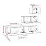 TV-Möbel-Set 4 Stück Sonoma grau Sperrholz von vidaXL, TV-Möbel - Ref: Foro24-3114652, Preis: 125,78 €, Rabatt: %