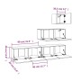 TV-Möbel-Set 4 Stück Sonoma grau Sperrholz von vidaXL, TV-Möbel - Ref: Foro24-3114652, Preis: 126,59 €, Rabatt: %