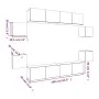 TV-Möbelset 8-tlg. aus geräuchertem Eichenschichtholz von vidaXL, TV-Möbel - Ref: Foro24-3114219, Preis: 190,55 €, Rabatt: %