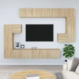 TV-Wandschrank aus Sonoma-Eichensperrholz von vidaXL, TV-Möbel - Ref: Foro24-3114592, Preis: 363,24 €, Rabatt: %