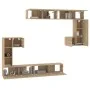 TV-Wandschrank aus Sonoma-Eichensperrholz von vidaXL, TV-Möbel - Ref: Foro24-3114592, Preis: 363,24 €, Rabatt: %