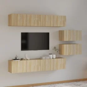 Set de muebles para TV 6 pzas madera contrachapada roble sonoma de vidaXL, Muebles TV - Ref: Foro24-3114600, Precio: 213,72 €...