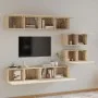 TV-Möbelset 6-teilig Sonoma-Eiche-Sperrholz von vidaXL, TV-Möbel - Ref: Foro24-3114600, Preis: 213,72 €, Rabatt: %