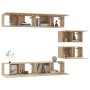 TV-Möbelset 6-teilig Sonoma-Eiche-Sperrholz von vidaXL, TV-Möbel - Ref: Foro24-3114600, Preis: 216,38 €, Rabatt: %
