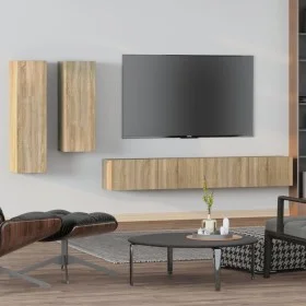 TV-Möbelset 4-teilig Sonoma-Eichensperrholz von vidaXL, TV-Möbel - Ref: Foro24-3114632, Preis: 190,41 €, Rabatt: %