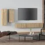 TV furniture set 4 pieces Sonoma oak plywood by vidaXL, TV Furniture - Ref: Foro24-3114632, Price: 190,13 €, Discount: %