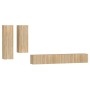 TV-Möbelset 4-teilig Sonoma-Eichensperrholz von vidaXL, TV-Möbel - Ref: Foro24-3114632, Preis: 193,65 €, Rabatt: %