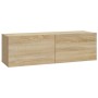 TV-Möbelset 4-teilig Sonoma-Eichensperrholz von vidaXL, TV-Möbel - Ref: Foro24-3114632, Preis: 193,65 €, Rabatt: %