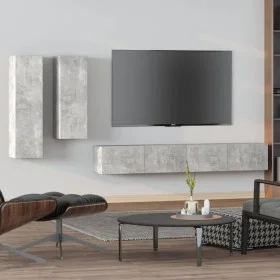 4-piece TV furniture set made of gray concrete plywood. by vidaXL, TV Furniture - Ref: Foro24-3114633, Price: 190,33 €, Disco...