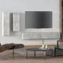 4-piece TV furniture set made of gray concrete plywood. by vidaXL, TV Furniture - Ref: Foro24-3114633, Price: 190,33 €, Disco...