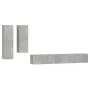 4-piece TV furniture set made of gray concrete plywood. by vidaXL, TV Furniture - Ref: Foro24-3114633, Price: 190,33 €, Disco...