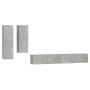 TV-Möbel-Set 4 Stück Sperrholz grau Beton von vidaXL, TV-Möbel - Ref: Foro24-3114633, Preis: 193,59 €, Rabatt: %