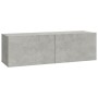 TV-Möbel-Set 4 Stück Sperrholz grau Beton von vidaXL, TV-Möbel - Ref: Foro24-3114633, Preis: 193,59 €, Rabatt: %