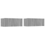 TV-Möbel-Set 4 Stück Sonoma grau Sperrholz von vidaXL, TV-Möbel - Ref: Foro24-3114540, Preis: 157,87 €, Rabatt: %