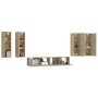 TV-Möbelset 6-teilig Sonoma-Eiche-Sperrholz von vidaXL, TV-Möbel - Ref: Foro24-3114344, Preis: 243,14 €, Rabatt: %