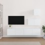 TV-Möbel-Set 4 Stück Sperrholz weiß von vidaXL, TV-Möbel - Ref: Foro24-3114638, Preis: 154,21 €, Rabatt: %