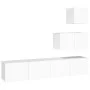 TV-Möbel-Set 4 Stück Sperrholz weiß von vidaXL, TV-Möbel - Ref: Foro24-3114638, Preis: 150,39 €, Rabatt: %