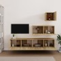 TV-Möbelset 4-teilig Sonoma-Eichensperrholz von vidaXL, TV-Möbel - Ref: Foro24-3114648, Preis: 140,51 €, Rabatt: %
