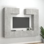 TV-Möbelset 6-teilig betongraues Sperrholz von vidaXL, TV-Möbel - Ref: Foro24-3114465, Preis: 276,17 €, Rabatt: %