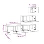 TV-Möbelset 4-teilig Sonoma-Eichensperrholz von vidaXL, TV-Möbel - Ref: Foro24-3114648, Preis: 140,51 €, Rabatt: %
