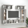 TV-Möbelset 6-teilig betongraues Sperrholz von vidaXL, TV-Möbel - Ref: Foro24-3114465, Preis: 276,17 €, Rabatt: %