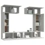 TV-Möbelset 6-teilig betongraues Sperrholz von vidaXL, TV-Möbel - Ref: Foro24-3114465, Preis: 270,17 €, Rabatt: %