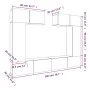 TV-Möbelset 6-teilig betongraues Sperrholz von vidaXL, TV-Möbel - Ref: Foro24-3114465, Preis: 270,17 €, Rabatt: %