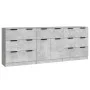 Concrete gray plywood 3-piece sideboard by vidaXL, Sideboards - Ref: Foro24-3115799, Price: 208,69 €, Discount: %