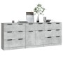 Concrete gray plywood 3-piece sideboard by vidaXL, Sideboards - Ref: Foro24-3115799, Price: 225,80 €, Discount: %