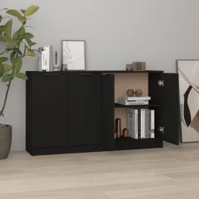 Sideboards 2 Stück schwarzes Sperrholz 60x30x70 cm von vidaXL, Sideboards - Ref: Foro24-3115773, Preis: 122,52 €, Rabatt: %