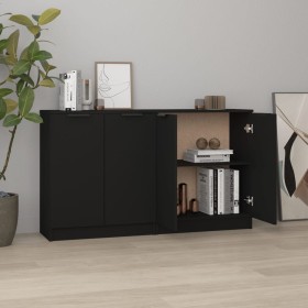 Sideboards 2 Stück schwarzes Sperrholz 60x30x70 cm von vidaXL, Sideboards - Ref: Foro24-3115773, Preis: 125,14 €, Rabatt: %