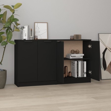 Sideboards 2 Stück schwarzes Sperrholz 60x30x70 cm von vidaXL, Sideboards - Ref: Foro24-3115773, Preis: 125,14 €, Rabatt: %