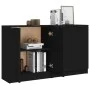 Aparadores 2 uds madera contrachapada negro 60x30x70 cm de vidaXL, Aparadores - Ref: Foro24-3115773, Precio: 122,52 €, Descue...