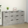 Concrete gray plywood 3-piece sideboard set by vidaXL, Sideboards - Ref: Foro24-3115823, Price: 172,32 €, Discount: %