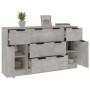 Concrete gray plywood 3-piece sideboard set by vidaXL, Sideboards - Ref: Foro24-3115823, Price: 172,32 €, Discount: %