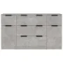 Concrete gray plywood 3-piece sideboard set by vidaXL, Sideboards - Ref: Foro24-3115823, Price: 162,84 €, Discount: %