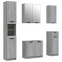 Sonoma gray plywood 5-piece bathroom furniture set by vidaXL, Bathroom furniture - Ref: Foro24-3115858, Price: 293,91 €, Disc...