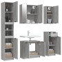 Sonoma gray plywood 5-piece bathroom furniture set by vidaXL, Bathroom furniture - Ref: Foro24-3115858, Price: 293,91 €, Disc...