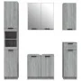 Set de muebles de baño 5 pzas madera contrachapada gris sonoma de vidaXL, Muebles de baño - Ref: Foro24-3115858, Precio: 292,...