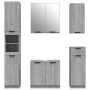 Sonoma gray plywood 5-piece bathroom furniture set by vidaXL, Bathroom furniture - Ref: Foro24-3115858, Price: 293,91 €, Disc...