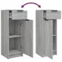 5-teiliges Badezimmermöbelset aus grauem Sonoma-Sperrholz von vidaXL, Badezimmermöbel - Ref: Foro24-3115858, Preis: 287,99 €,...