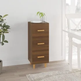 Oak brown engineered wood sideboard 34.5x34x90 cm by vidaXL, Sideboards - Ref: Foro24-817410, Price: 55,49 €, Discount: %