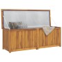 Baúl de jardín madera maciza de teca 150x50x55 cm