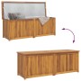 Baúl de jardín madera maciza de teca 150x50x55 cm