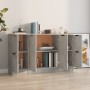 Aparadores 3 piezas madera contrachapada gris cemento de vidaXL, Aparadores - Ref: Foro24-3115847, Precio: 131,01 €, Descuent...