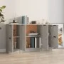 Sideboards 3 Stück zementgraues Sperrholz von vidaXL, Sideboards - Ref: Foro24-3115847, Preis: 124,74 €, Rabatt: %
