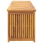 Baúl de jardín madera maciza de teca 200x50x55 cm
